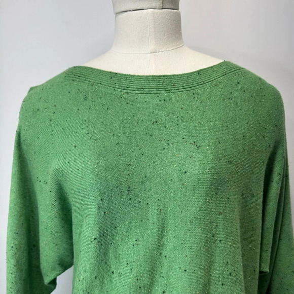 J. Jill  Petite small Marled Flecked Green 3/4 Sleeve Pullover - Picture 2 of 13